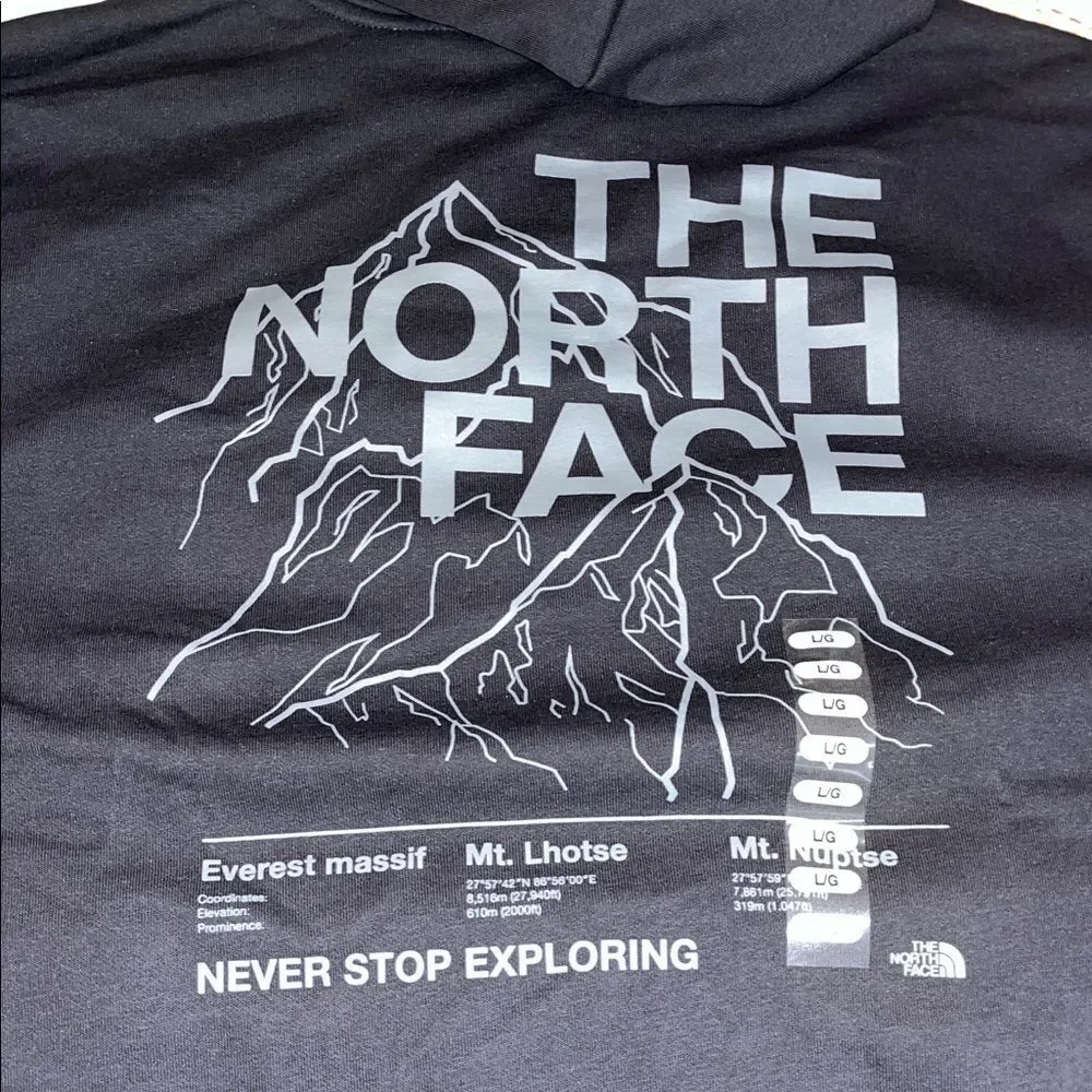 New $65 North Face Pullover Hoodie Hooded sweatshirt-3 Peaks Himalyans Mtn Top L